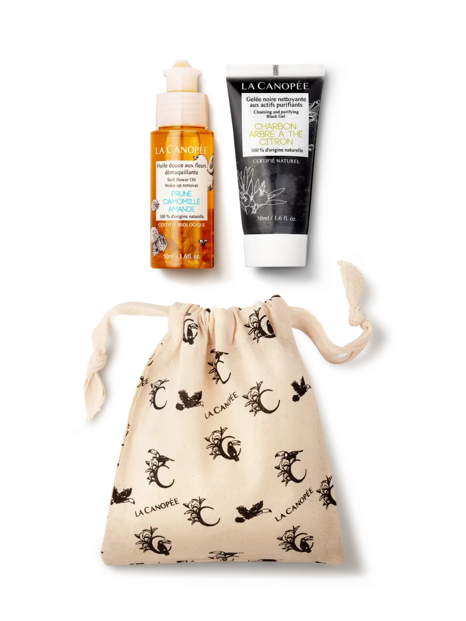 La Canopée Double Nettoyage pochette voyage 2x50 ml purifiante