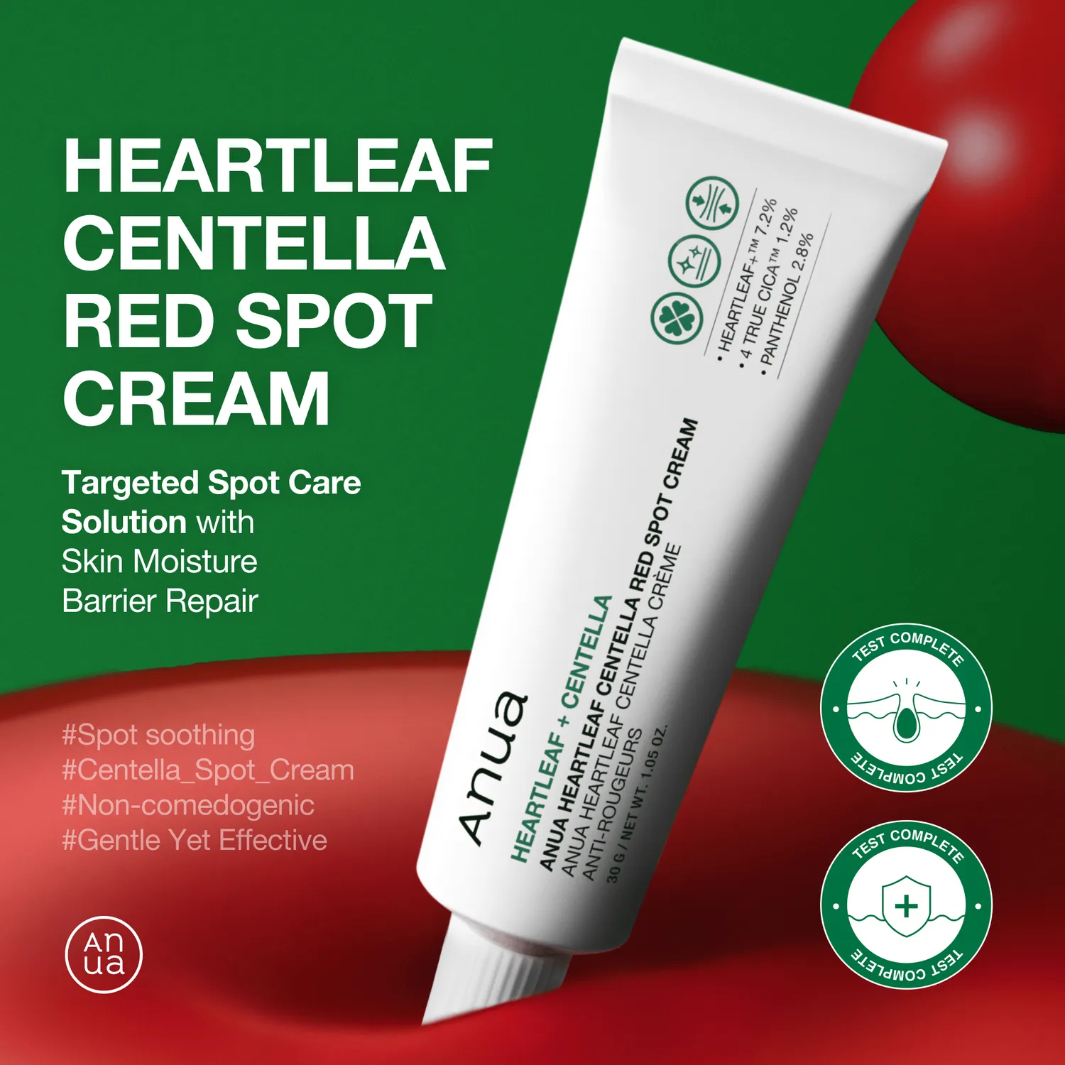 Anua Heartleaf Centella Red Spot crème apaisante anti-rougeurs