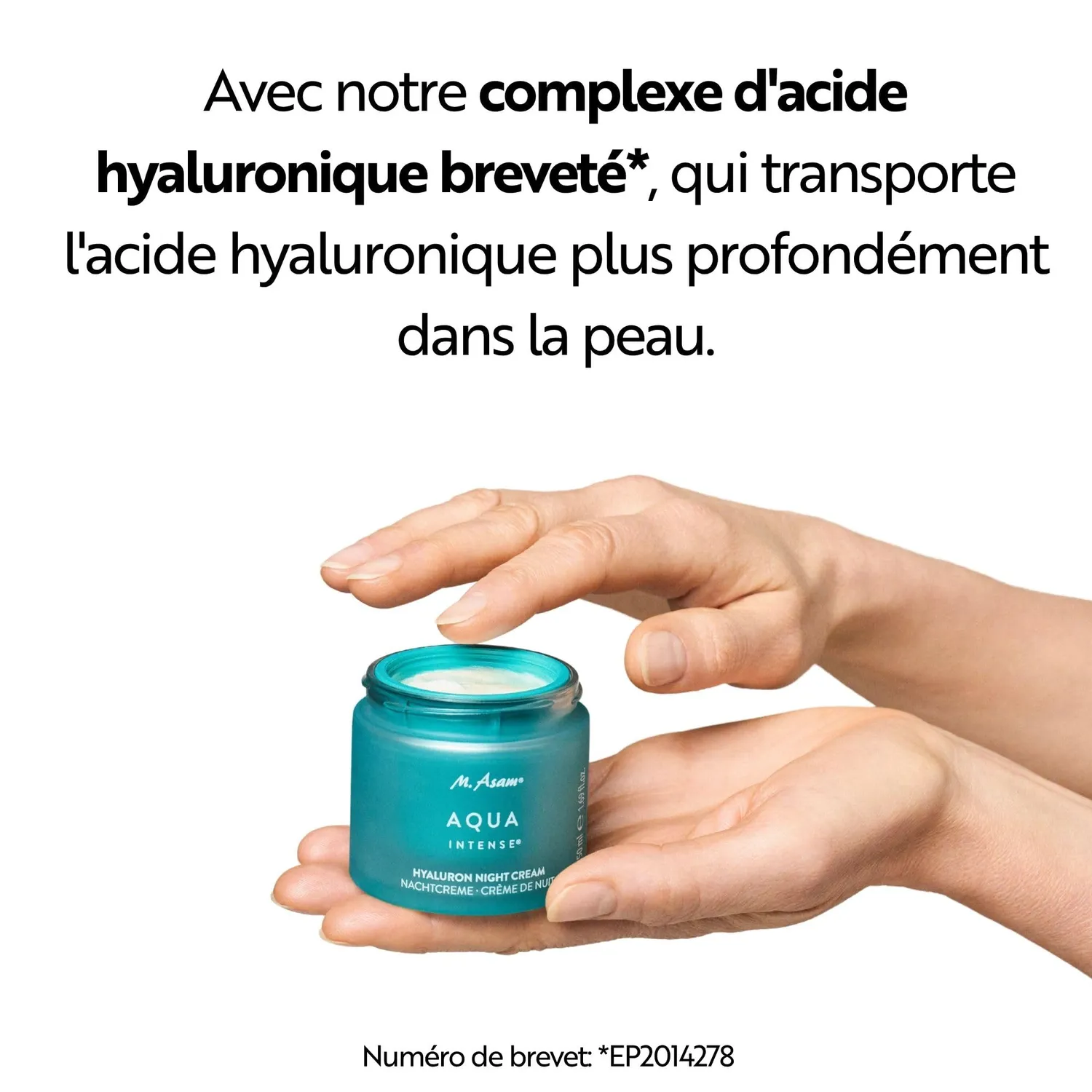 M. Asam Aqua Intense crème nuit hydratante 50 ml hyaluronique