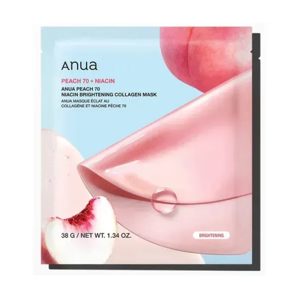 Anua Peach 70 masque hydrogel collagène pêche 1 pièce éclat