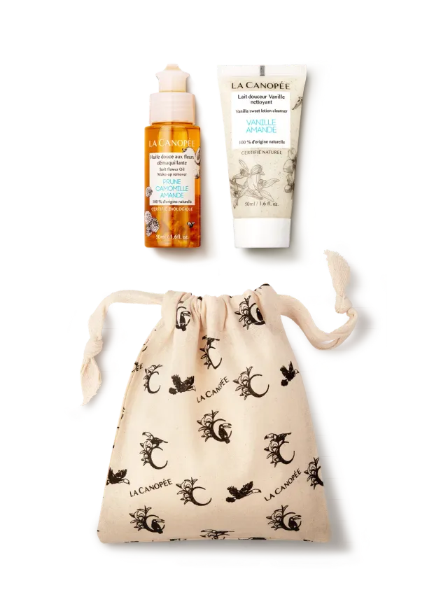 La Canopée Double Nettoyage Lacté pochette voyage douceur