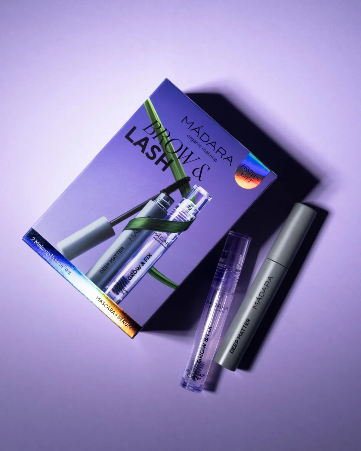 Mádara Brow Lash Duo kit regard mascara + booster 4,25+6 ml