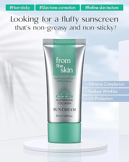 From The Skin Glutathione Collagen Sun Cream SPF50+ 50ml