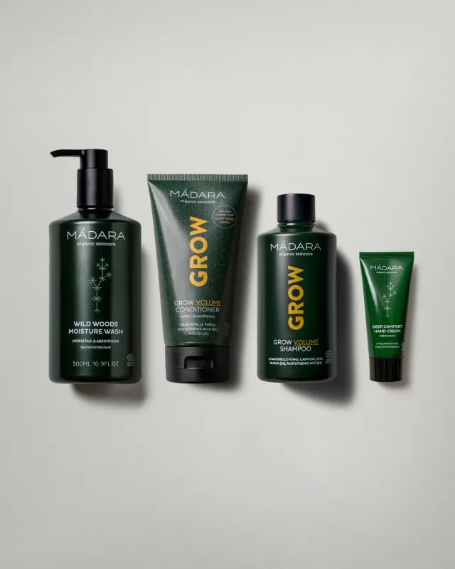 Mádara Hair and Body coffret cheveux volume 4 soins