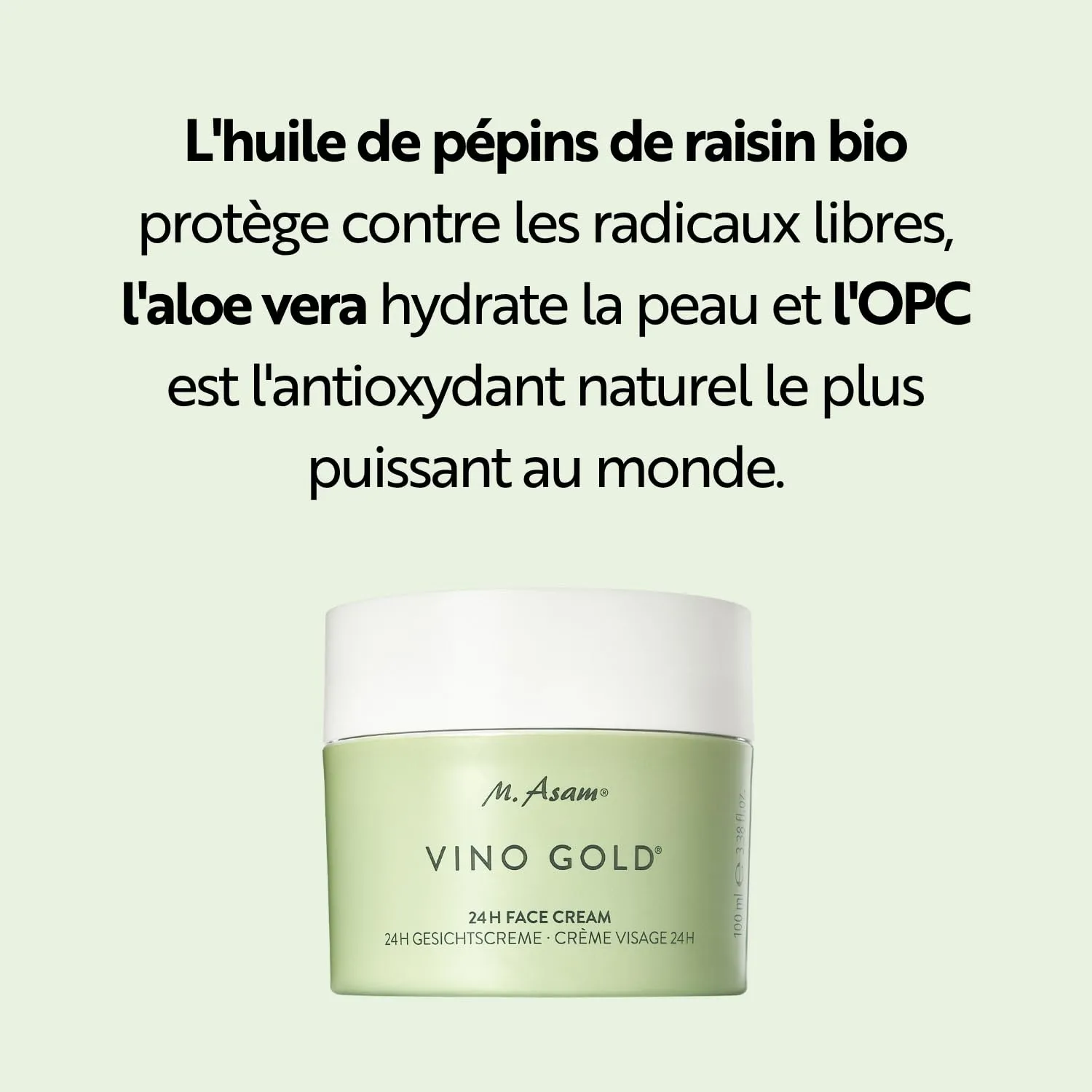 M. Asam Vino Gold crème visage 24H 100 ml anti-rides