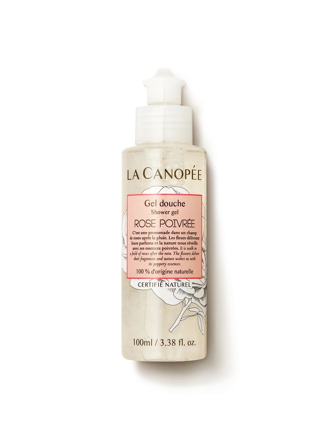 La Canopée Rose Poivrée gel douche 200 ml rose tonifiant