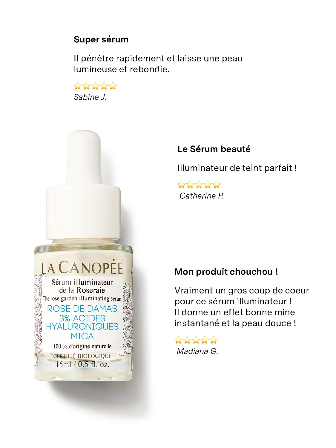 La Canopée Roseraie sérum illuminateur 15 ml hyaluronique