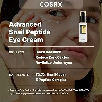 Cosrx Advanced Snail Peptide crème yeux 25ml anti-rides