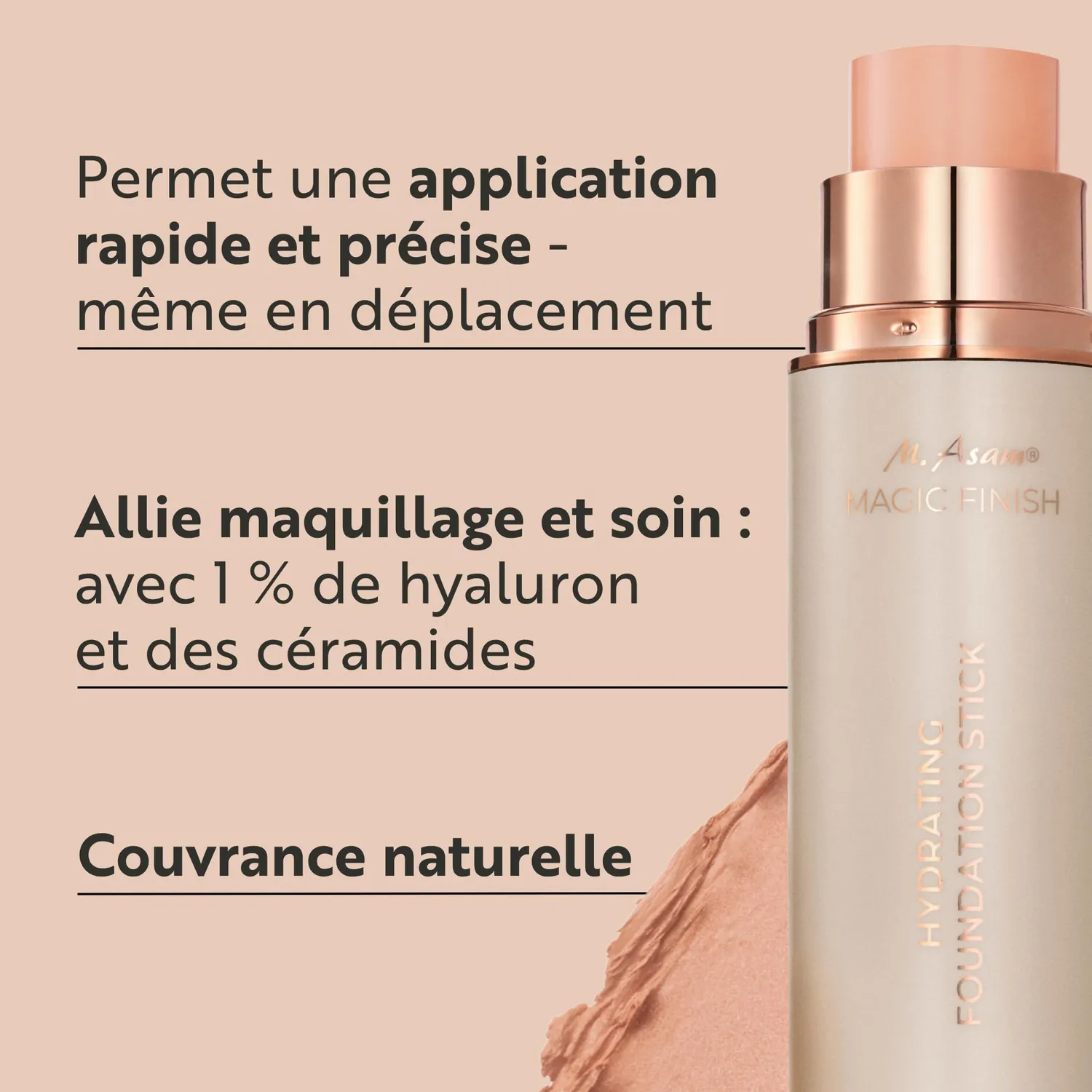 M. Asam Magic Finish stick fond de teint Rose Fair 12 g SPF30
