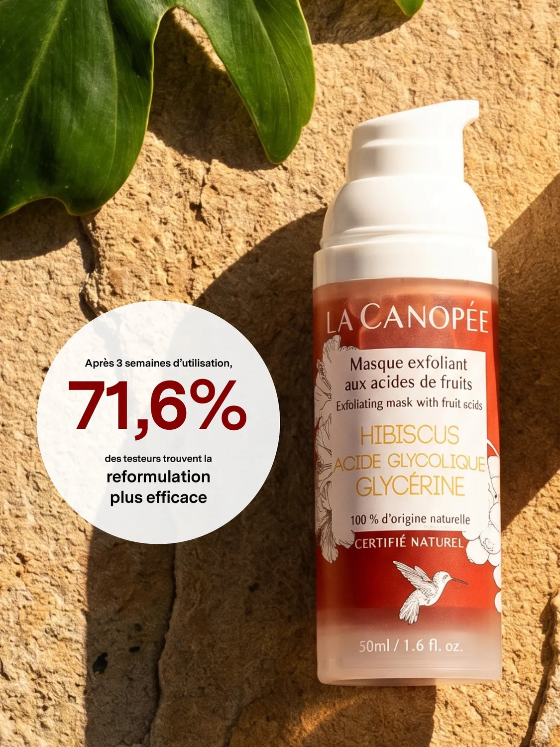 La Canopée masque exfoliant acides de fruits 50 ml éclat