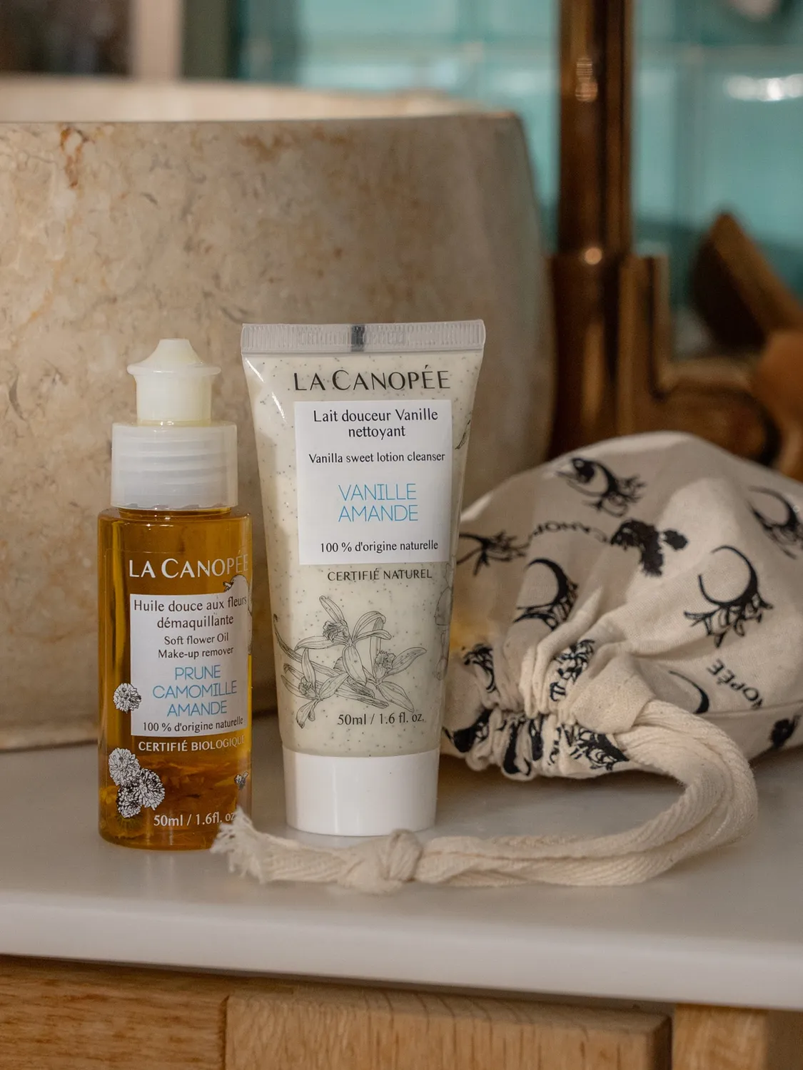 La Canopée Double Nettoyage Lacté pochette voyage douceur