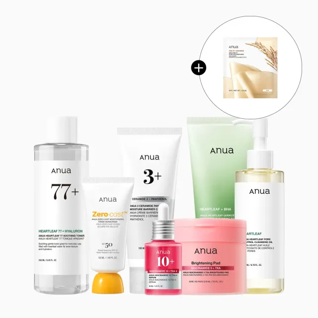 Anua 7 Day Glass Skin coffret routine éclat hydratant