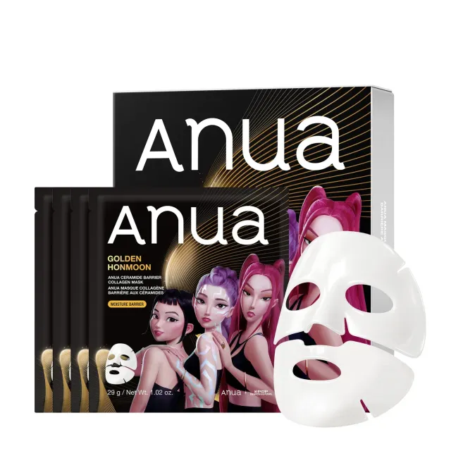 ANUA Golden Honmoon Barrier Collagen Mask masque 4 pièces fermeté
