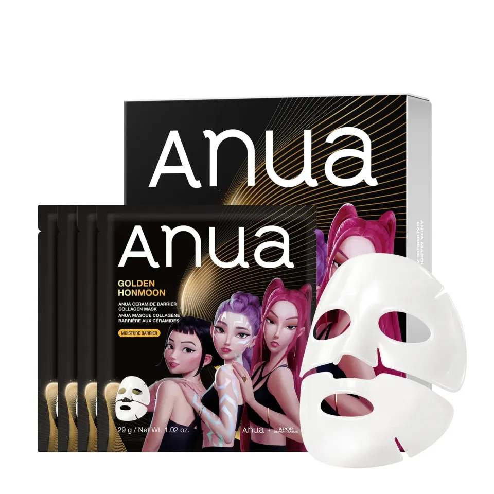 ANUA Golden Honmoon Barrier Collagen Mask masque 4 pièces fermeté