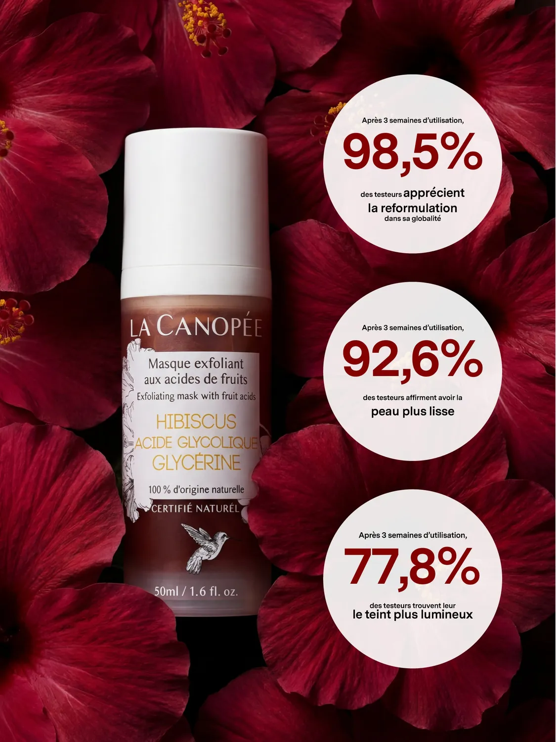 La Canopée masque exfoliant acides de fruits 50 ml éclat