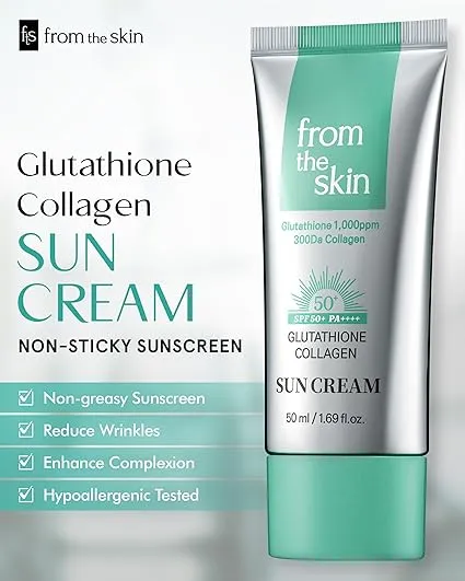 From The Skin Glutathione Collagen Sun Cream SPF50+ 50ml