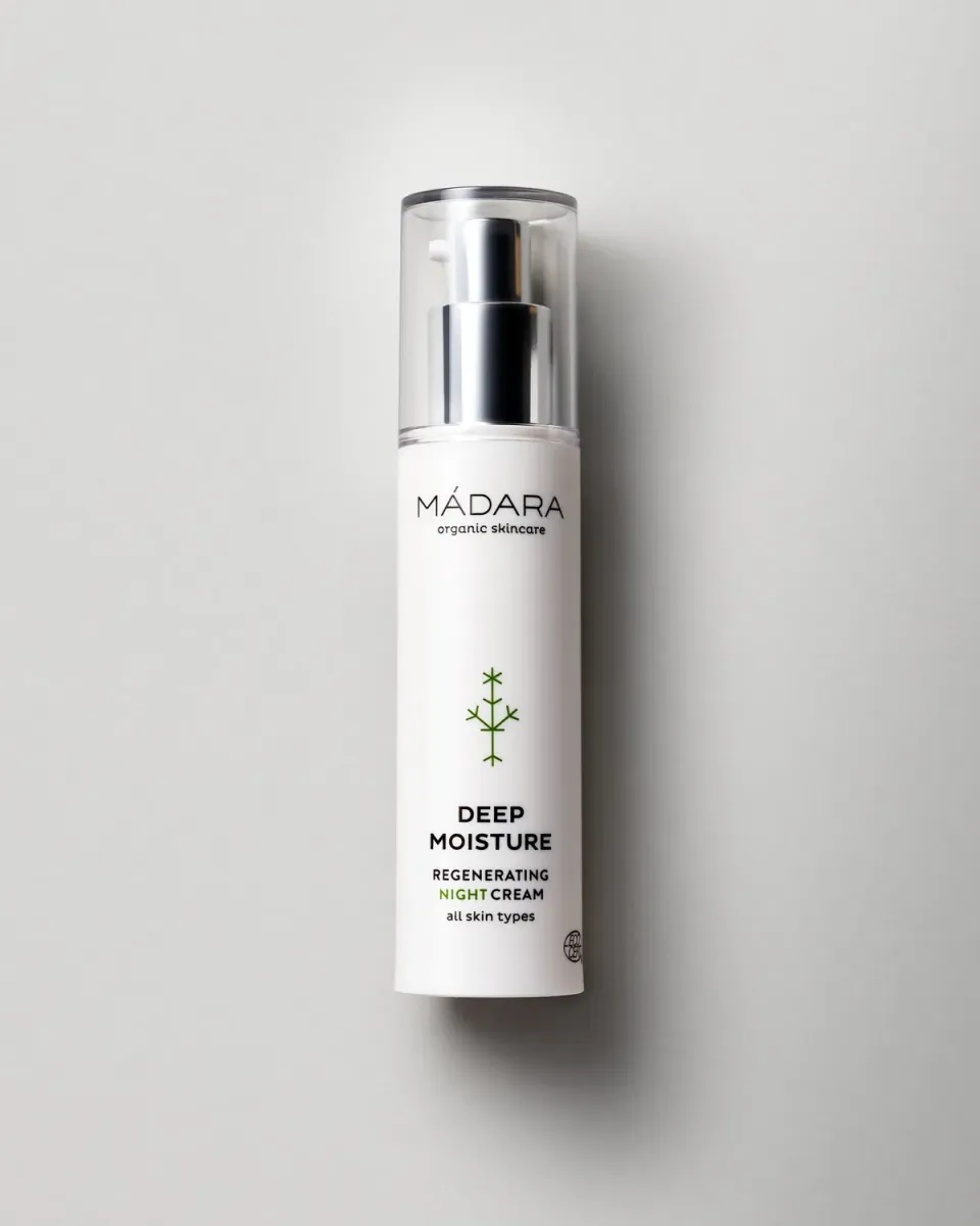 Mádara Deep Moisture crème nuit régénérante échantillon éclat