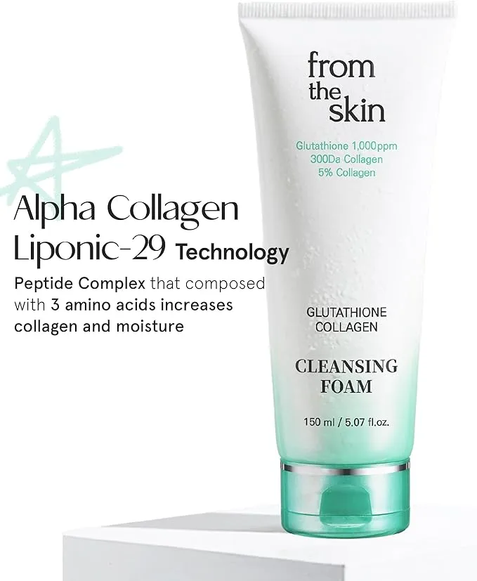 From The Skin Glutathione Collagen mousse nettoyante 150 ml éclat