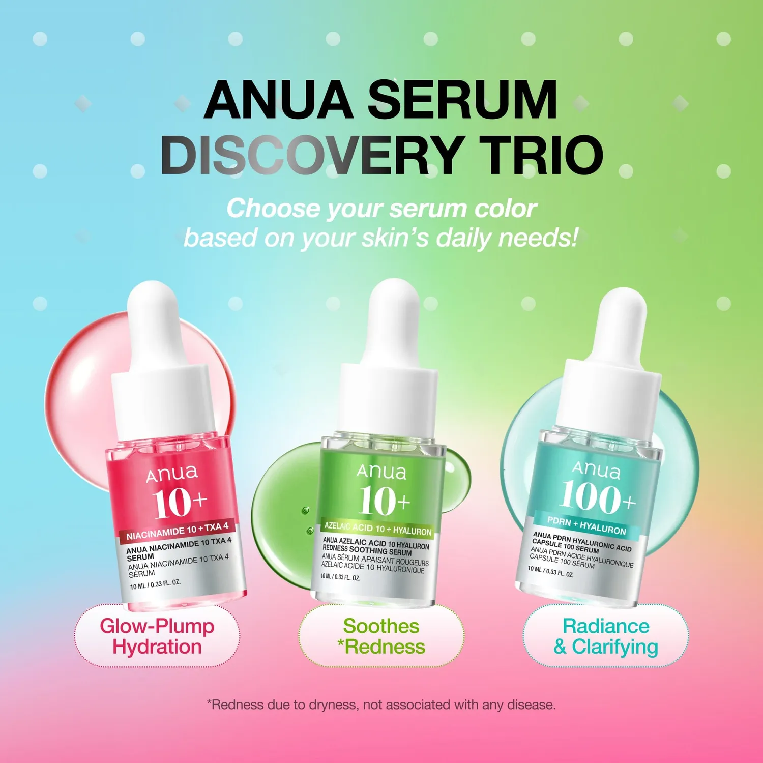 ANUA Serum Mini Discovery Set coffret 3 sérums hydratants