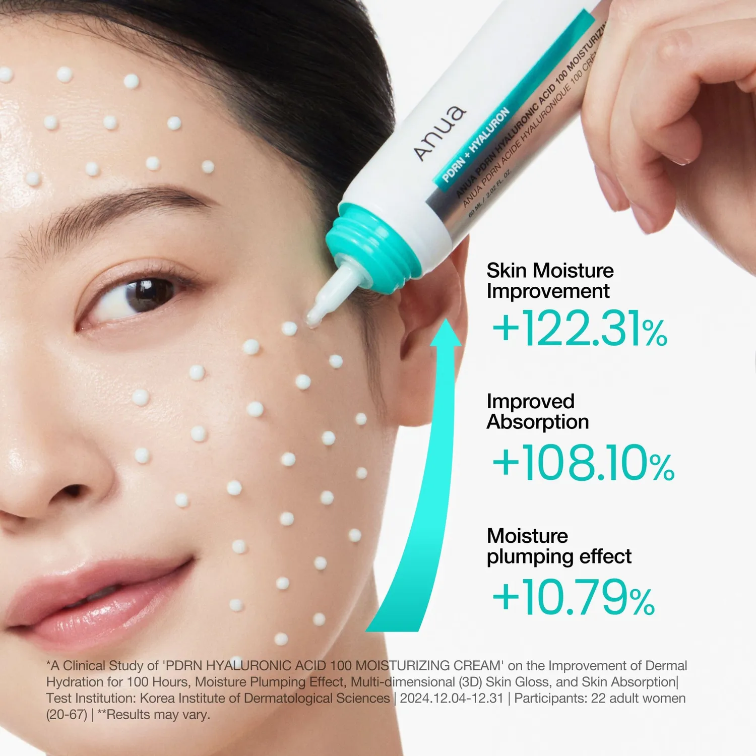 Anua PDRN Hyaluronic Acid 100 crème hydratante repulpante