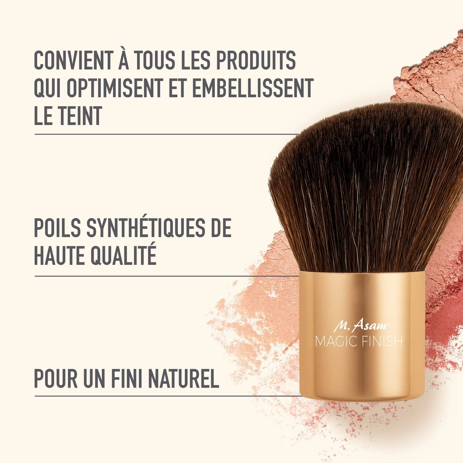 M. Asam Magic Finish pinceau kabuki maquillage biseauté