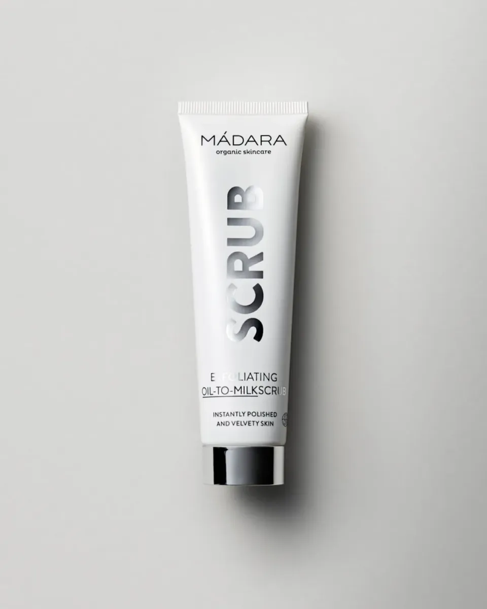 Mádara Exfoliating Oil-To-Milk scrub exfoliant 60 ml éclat
