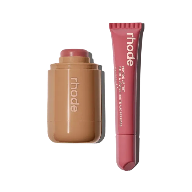 Rhode The Duos coffret Tan Line Salty Tan blush gloss